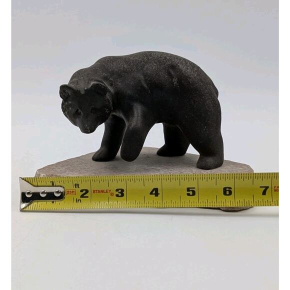 Maigon Daga Ceramic Bear Sculpture on Granite Base 6\